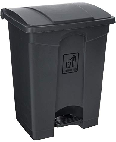Costello Curvaso HQ PREMIUM GREY PEDAL BIN STEP ON WASTE DISPOSAL COMMERCIAL MEDICAL KITCHEN PLASTIC PROFESSIONAL RECYCLE RECYCLING FOOD CLINICAL MULTI PURPOSE INDOOR OUTDOOR (LARGE 68L GREY)