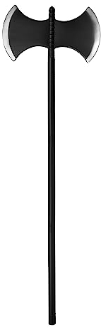 Ultra Hache de bourreau Halloween Idéale pour les Costumes Viking LARP les Robes Médiévales, les Accessoires Steampunk et le Cosplay Hache de Camping pour Déguisements (Hache Double)