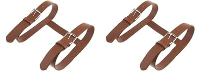 2 set di cinghie per il trasporto per coperta da picnic coperta da viaggio tappeto marrone in pelle cinghia per il trasporto