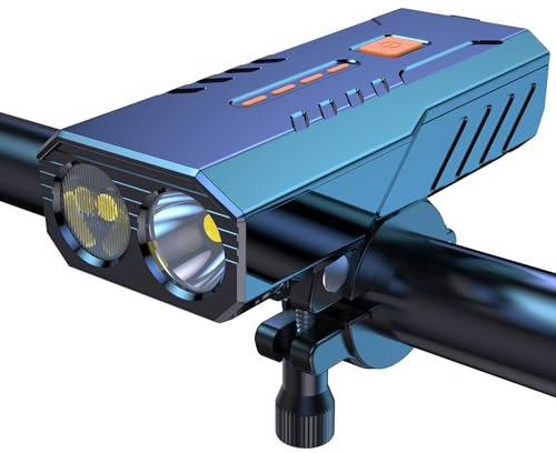 BCOIIUE Bike Light,1200 Lumen Bright Larger Wide Angle Focused Beam,3000 mAh Long Life Battery Max Runtime 41H+ Bicycle Light