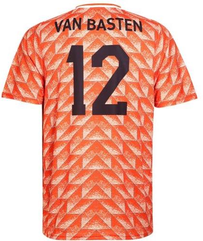 EK 88 Fotbollströja från Basten - Nederländska landslaget - Orange - Barn och Vuxna - Pojkar - Fotbollsutrustning - Fotbollspresenter - Sport-T-shirt - Sportkläder - Storlek M