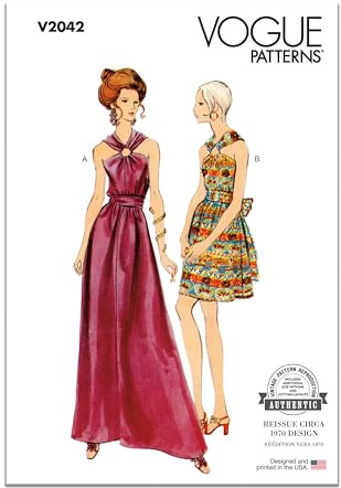 Vogue Paper Pattern V2042B5 Misses' Dress in Two Lengths B5(8-10-12-14-16)