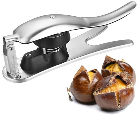 Elegauit Taglia Castagne, Pinza per Castagne in Acciaio Inox, Multifunzione Castagne Noci Utensili da Cucina, Utilizzato per Tagliare Castagne, Noci, ECC (Servizio Leggero)