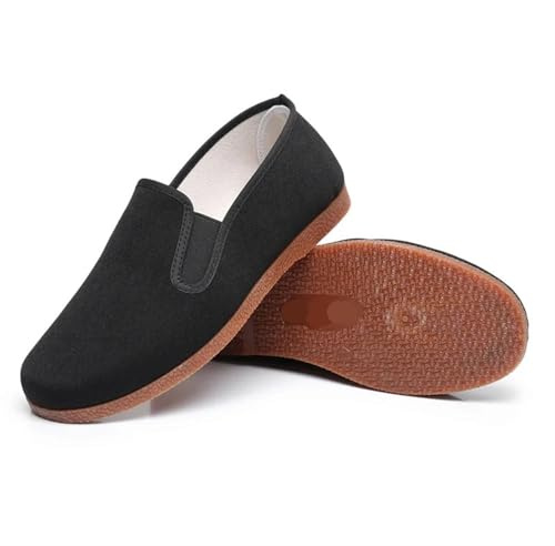 Scarpe Casual in Tessuto Nero Old Beijing, Scarpe Tradizionali Cinesi for Arti Marziali, Scarpe da Uomo Kung Fu Wing Chun(43 EU)