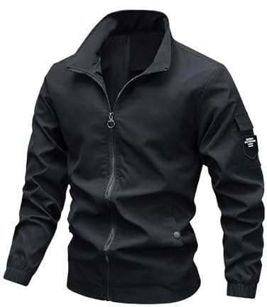 Giacca Primaverile Uomo, Bomber Uomo, Giubbotto Antivento Leggere Casual Giacche Bomber Jacket Cappotto Sportivo Giubbino College Giacchetta a Vento Cappotto Sottile Sportiva Comodo Varsity Giubbotto