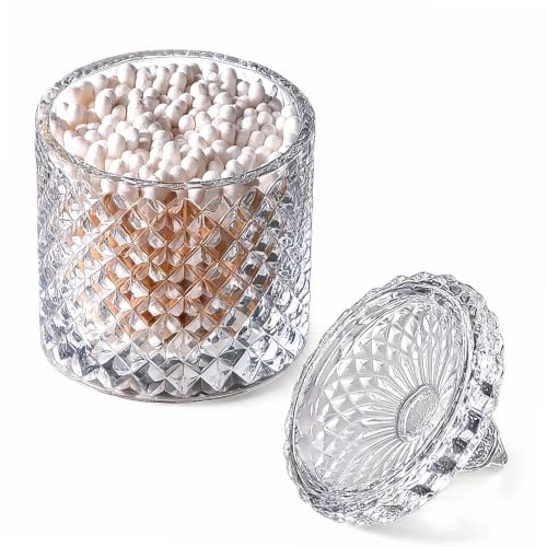 Wattepadspender,Wattestäbchen Behälter,Wattepads aufbewahrung,Bad zubehör,Kosmetikaufbewahrung,Tampon,ohrenstäbchen,ohrstäbchen,Badezimmer organizer,spender,box,q tips holder,qtip jar,q-tip,dispenser