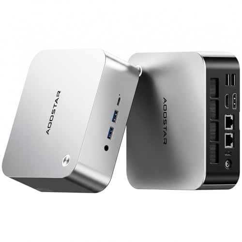 AOOSTAR MACO AMD R7 PRO 6850H Mini PC (8C/16T 4.70Ghz) with LPDDR5 6400Mhz 24GB RAM &1TB M.2 2280 PCIE4.0 NVME SSD,3 *M.2 Slots; Dual 2.5G; LAN Dual USB4；Four-Screen 4K Display