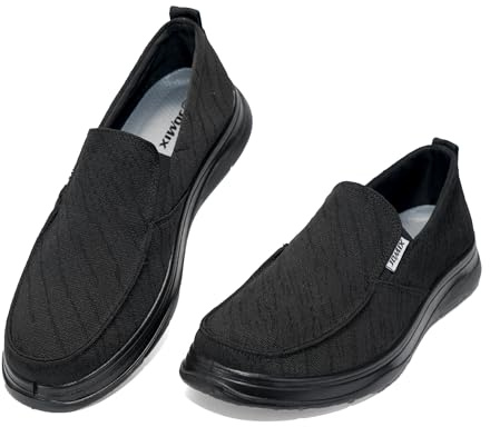 JOMIX Mocasines para Hombre Zapatos Sin Cordones de Tela para Hombre Cómodos Transpirables Informales para el día