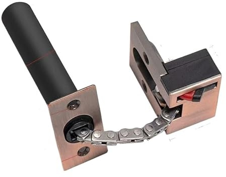 Cerradura de cadena de puerta natural para mejorar la seguridad de la cadena, perfecta para uso doméstico y de oficina, fácil instalación, sistema de bloqueo a prueba de niños