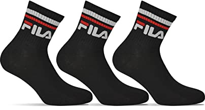 Fila F9398, Calze Unisex, Black, 39/42 (3 paia)