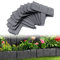 JOIEYOU Beeteinfassung Rasenkante, Kunstoff Steinoptik Raseneinfassung 2,5 M, Flexibler PP Beetumrandungen für Blumen, Gartenzaun decorativ, L 25 x H 23 cm, 10 Stücke, Anthrazit