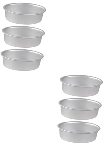 HOMSFOU 6 Pezzi Di Stampo Tortiera Rotonda Teglia Rotonda Vassoio Ovale Mini Forno Per La Cottura Del Pane Teglia Per Torta Teglia Ovale Cheesecake In Lega Di Alluminio Prodotti Forno