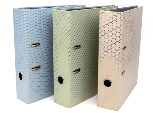 Pukka Pad Haze A4 Lever Arch Files – Pack of 3 File Boxes with 2 Ring Standard Mechanism with Lock Clip, 70mm Capacity, and Thumb Hole for Safe & Secure Document Storage – Manufactured in The UK