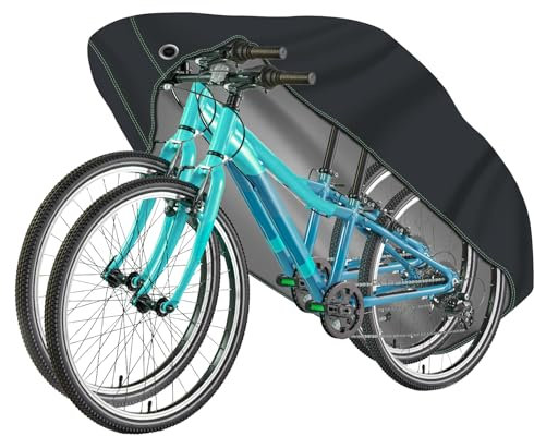 Telo copribici impermeabile in tessuto Oxford 500D per rimessaggio bici all'aperto 210 x 110 x 100 cm Protezione universale per bici, scooter, moto, bici elettriche