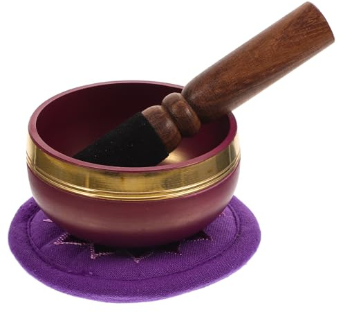 Toyvian Ciotola Tibetana Per Meditazione Ciotola Buddista Decorativa in Rame Accessorio Per Ciotole Sonore Di Ciotole Per Yoga e Meditazione