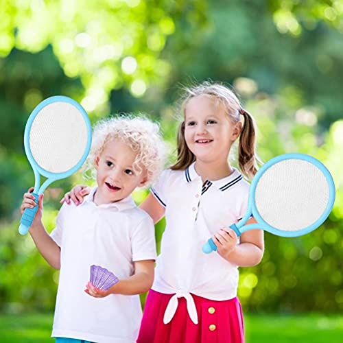 Fafeims Juego de Raqueta y Pelota de Tenis de Bádminton para Niños de, Diseño Liviano y Duradero para Juegos Entre e Hijos, Mejora la Coordinación Mano-Ojo la Capacidad de Reacción, Gran Juguete