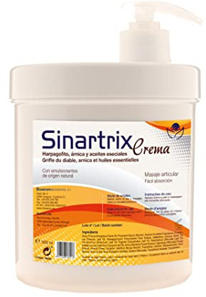 BIOSERUM - SINARTRIX CREMA 1000ml BIOSERUM | Crema de masaje para articulaciones y músculos | Con lecitina de soja que ayuda a una mejor absorción