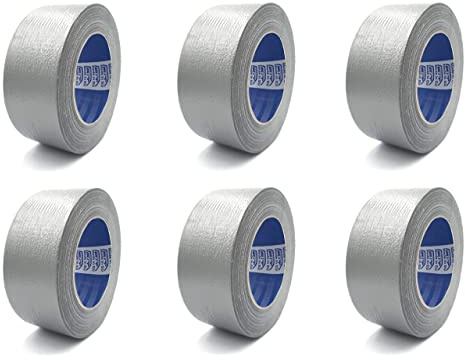 ACIT Nastro Telato Americano Grigio, confezione da 6 pezzi, 50mm x 25 metri, impermeabile, per riparazioni e fai da te, isolante