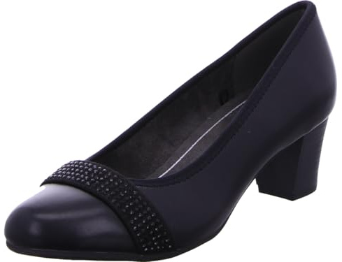 Jana Escarpins avec Détails Scintillants Vegan, Noir Nappa (Noir), 37 EU