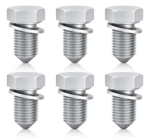 6 Pièces Bouchon De Vidange D'huile Universel, M14 x 1.5 Bouchon De Vidange D'huile Avec Bague D'Étanchéité, Compatibles Avec Moteurs Voiture & Moto, Bouchon Fileté Pour Carter