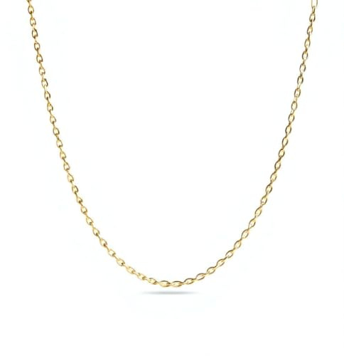 Chaine or femme maille forçat fine 2mm - Plaqué or fin 24k - Ras de cou chocker, collier, sautoir long doré, chaine bola grossesse : 40 cm, 45 cm, 50 cm, 55 cm, 60 cm, 65 cm, 100 cm (45 cm + 5 cm)