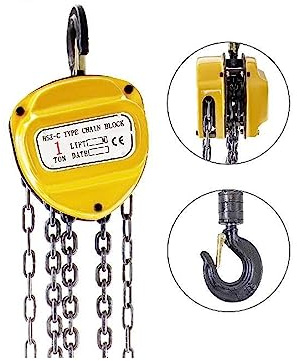 Blocco catena manuale antiruggine paranco a catena 0,5/1/2/3T 10/20FT 300cm/6m con due ganci for sollevamento trazione trascinamento costruzione per fuoristrada(0.5 Ton 300cm)