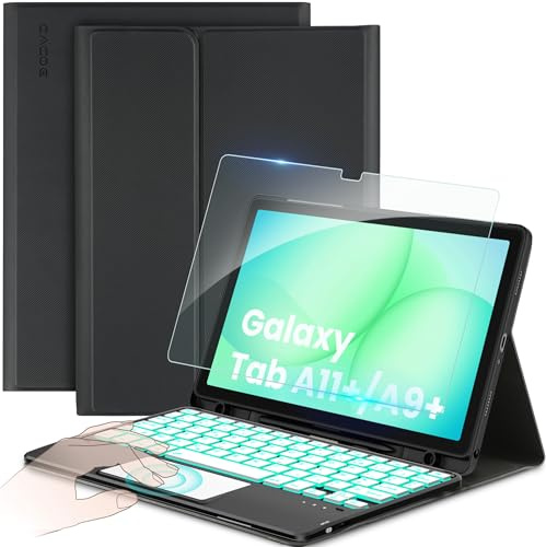 CACOE Coque Clavier pour Samsung Galaxy Tab A11 Plus/A9 Plus avec Touchpad