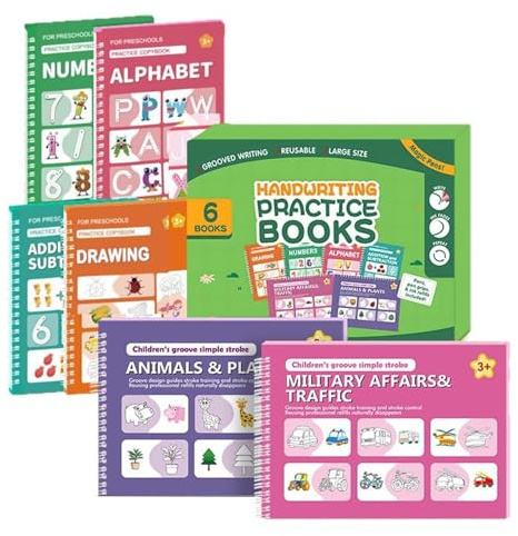 Livre de traçage de lettres en relief pour enfants avec modèles de croquis pour entraînement au contrôle du crayon - Livre d'entraînement à l'écriture pour enfants