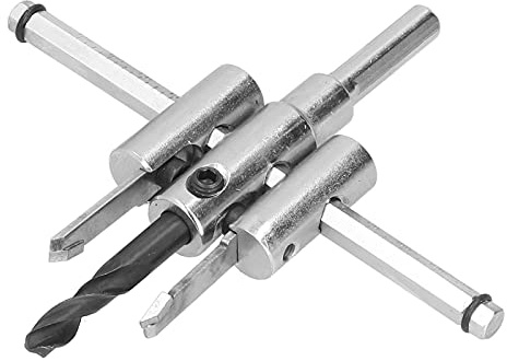 Generic Set di Frese Circolari Regolabili Punta da Trapano per Legno Efficiente per Progetti Fai-da-te di Lavorazione del Legno Ideale per Tagli Circolari in, Plastica e Acrilico (40-120mm)