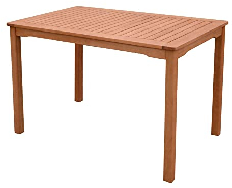 Gartentisch Eukalyptus Tisch Beistelltisch Balkontisch geölt massiv 70 x 110