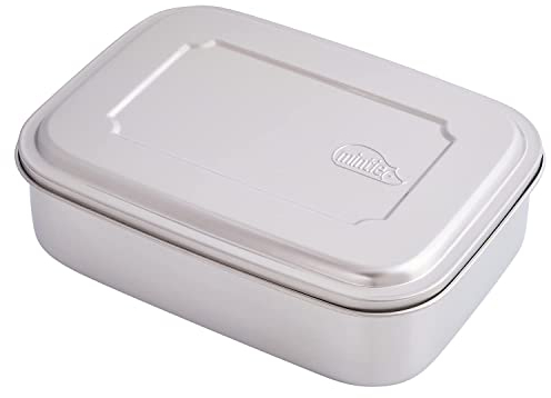 mintie Versa Max Stainless Steel Eco Metal Pack Lunch Box 1.8 Litre Steel Lunchbox with Snack Pot for Adults Tiffin Box Salad Sandwich Container