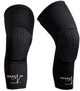 KEKKUPFIT - Rodilleras para baloncesto - Compresión - Polainas para piernas con protecciones deportivas - baloncesto - voleibol - portero de fútbol - balonmano.