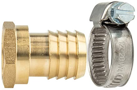 tecuro Schlauchtülle mit IG 3/4 Zoll x Tülle Ø 20 mm, inkl. W4 Schlauchschelle 20-32 mm