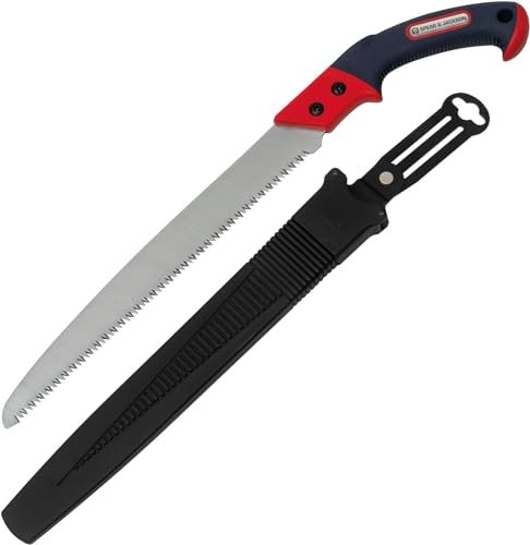Spear & Jackson 4968PS Razorsharp Fixed Blade Pruning Saw & Cover, Red