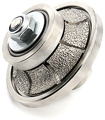 HOMESOM Diamond Hand Profiler B10,Half Bullnose Vaccum Brazed Profile Wheel Metal Cover Router Bit for Marble Granite D65 M14