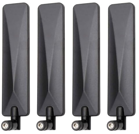 Bingfu 4G LTE Cellular Trail Camera Antenna 9dBi RP-SMA Male (4-Pack) Compatible with Spypoint Link Micro Solar EVO Link S Dark Wildlife Hunting Game Cam Outdoor Mobile Security Camera