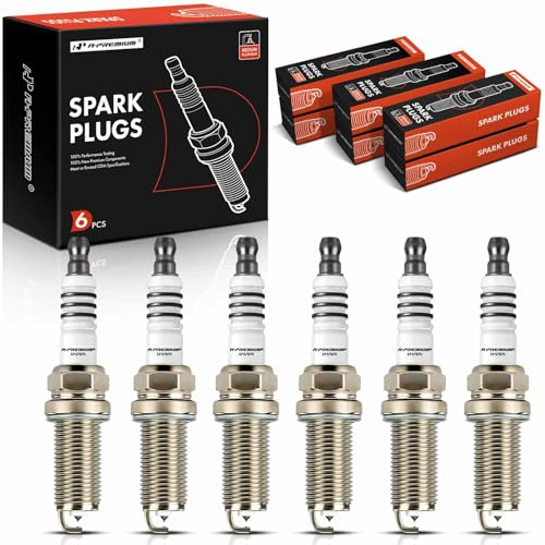 A-Premium Iridium Platinum Spark Plugs Compatible with Acura MDX 2010-2013, TL 2009-2014, ZDX 2010-2013, MDX 2010-2013, 3.7L, Pack of 6