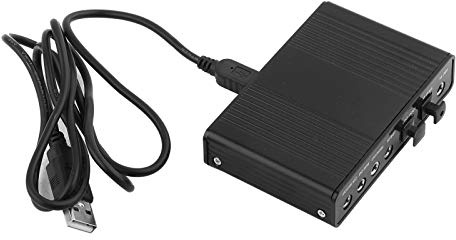 USB 2.0 External Sound Card, 6 Channel External Audio Adapter with SPDIF, Audio Sound Card Adapter for PC Laptop Recording, Plug and Play