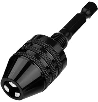 Gasea 0.3-6.5mm Keyless Drill Chuck Conversion Tool, 1/4 Inch Hex Shank Quick Change Converter Screwdriver Driver Adapter