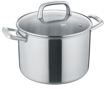 Berndes Topf Tricion Resist 24 cm, Kochtopf mit Deckel 7,5 l Volumen, für alle Herdarten inkl. Induktion, ohne Beschichtung