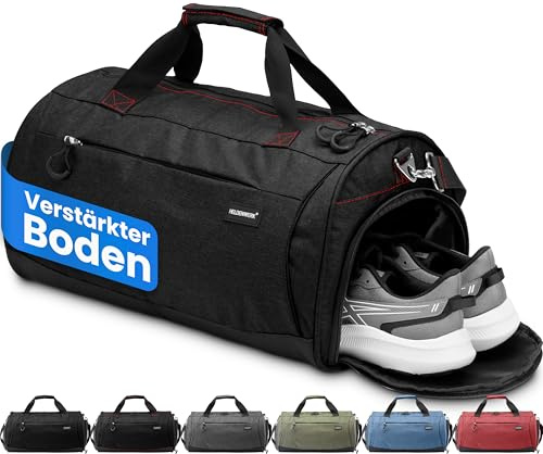Heldenwerk® Sporttasche & Reisetasche für Damen und Herren klein I Trainingstasche mit Schuhfach und Nassfach I ideal als Reisetasche Handgepäck, Gym Bag, Fitness Tasche, Trainings Tasche, Sport Bag