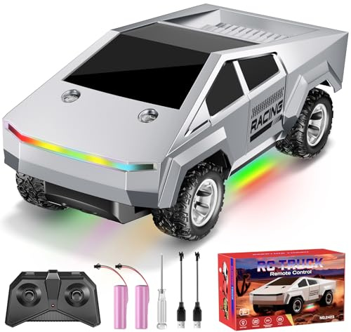 ValueTalks 1:24 RC Car Toys, All Terrain High Speed 2WD RC Truck with Light and Loadspace, 2.4GHz Off-Road Vehicles Remote Control Car, Electric Vehicle Toys Gift for Boys Girls Age 3+