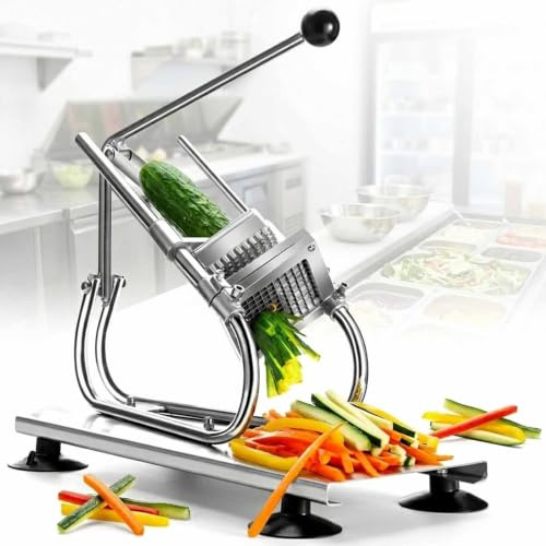 Gurkskärare, kraftig manuell grönsaksremsa skärare med mångsidiga blad för pommes frites, gurkor, rädisor, idealisk för användning i kök, lätt att rengöra, hållbar design