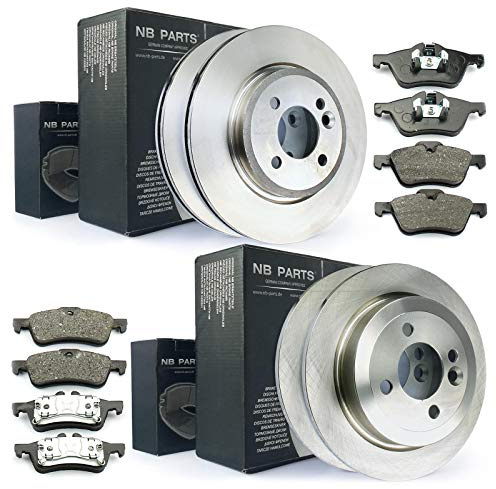 NB PARTS Bremsscheiben Bremsbeläge vorne hinten passend für Mini One Cooper R50 R53 Cabriolet R52