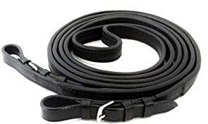 PS Pferdeartikel Weiche Softleder Zügel, Nappa geschlossen vernäht, Klassische Ausführung Farbe schwarz