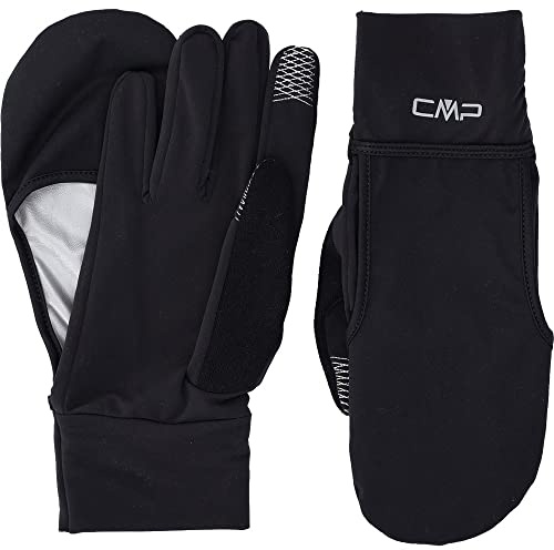 CMP - Guantes de mujer con manopla laminada plegable, Negro, S/M