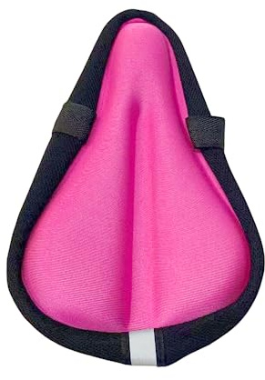 MINILUJIA Kids Bike Soft Gel Saddle Seat Cushion Cover for Boys Girls, 9x6 Breathable & Extra Soft Memory Foam Children Bicycle Saddle Pad (Pink)