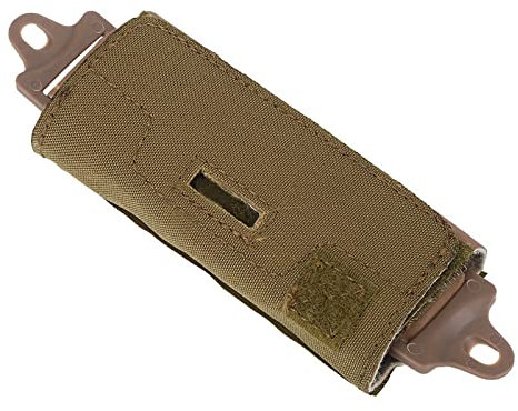 VBESTLIFE Pochette Arrière pour Casque, Sac D'accessoires pour Casque en Nylon 2 Couleurs Pochette de Contrepoids pour OPS/Fast/BJ/PJ/MH avec Blocs (Bronzer)
