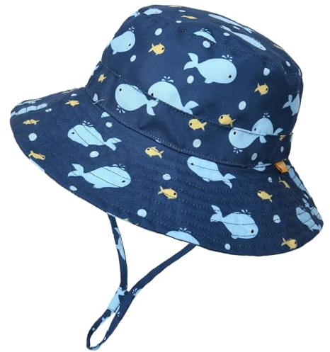 FURTALK Baby Kleinkind Kinder Sonnenhut UV-Schutz Fischerhut Jungen Mädchen Verstellbarer Faltbare Sommer Strand Sonnenschutz Bucket Hat mit Breite Krempe