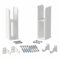 DuraTherm® Floor Mounting Radiator Leg Kit Feet Freestanding Supports for Double Flat Panel Radiators, White Finish